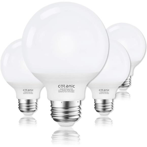 G25 LED Globe Light Bulbs, 5W Vanity Light Bulb (60W Equivalent),Daylight 4000K - Picture 1 of 7